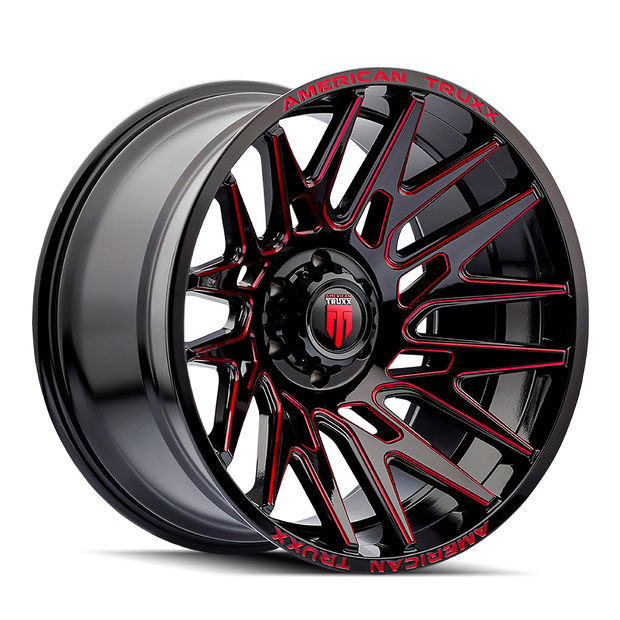 AMERICAN TRUXX EVOLUTION AT1919 BLACK PRIZM RED 22X12 8-170 -44MM 125.2MM