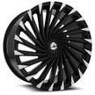 Azara AZA-501 24x9 5x115/5x120 ET 32 (Gloss Black & Machined) - AZA-50124905115120+32BM