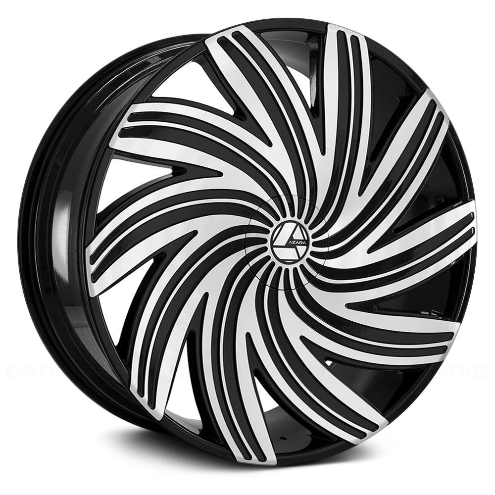 Azara AZA-502 20x8.5 5x112/5x114.3 ET 35 (Gloss Black & Machined) - AZAC502208551121143+35BM