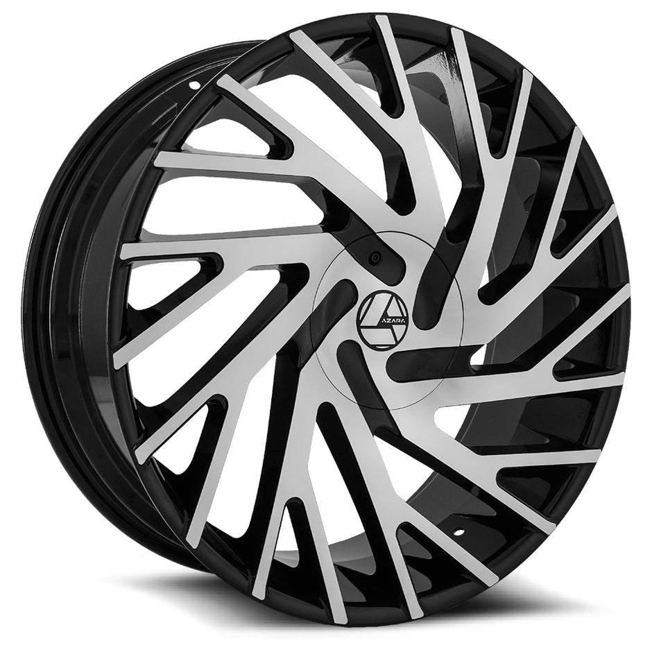 Azara AZA-505 26x9.5 5x115/5x120 ET 32 (Gloss Black & Machined) - AZA-50526955115120+32BM