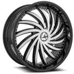 Azara AZA-508 22x8.5 5x112/5x114.3 ET 38 (Gloss Black & Machined) - AZA-508228551121143+38BM