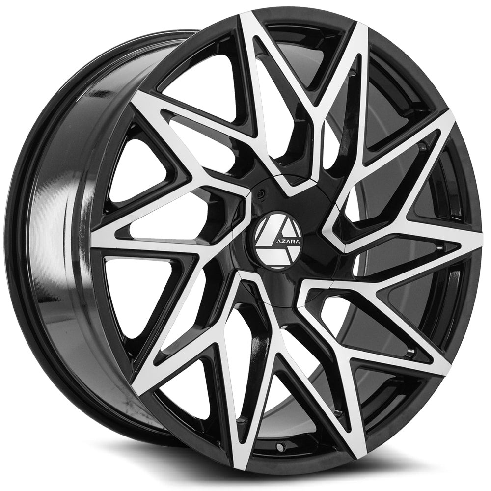 Azara AZA-511 22x9.5 5x135 ET 25 (Gloss Black & Machined) - AZA-51122955135+25BM