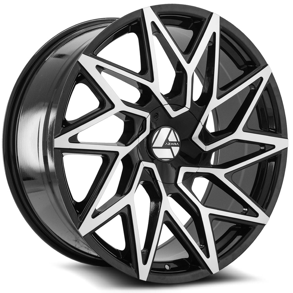 Azara AZA-511 22x9.5 5x135 ET 25 (Gloss Black & Machined) - AZA-51122955135+25BM