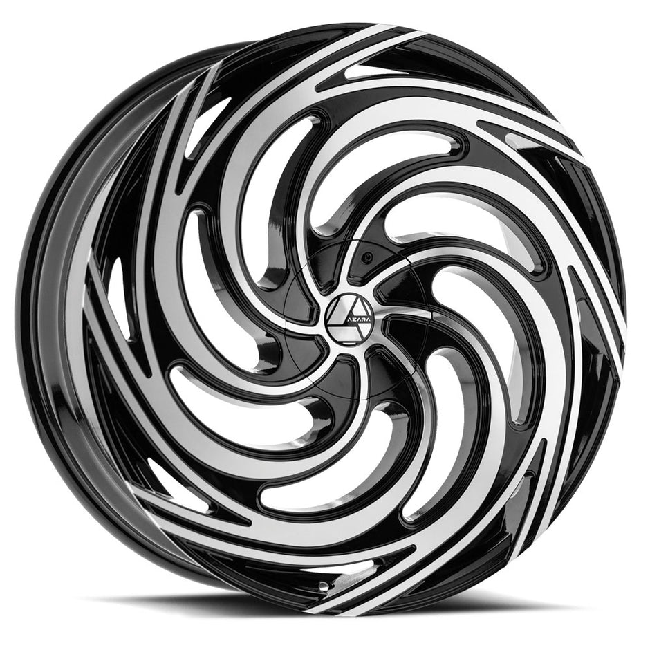 Azara AZA-519 28x9.5 5x115/5x120 ET 32 (Gloss Black & Machined) - AZA-51928955115120+32BM