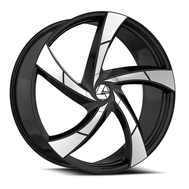 Azara AZA-524 20x8.5 5x108/5x114.3 ET 35 (Gloss Black & Machined) - AZA-52420853235BM