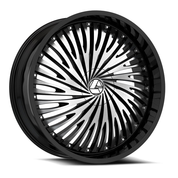 Azara AZA-526 30x9.5 6x135/6x139.7 ET 22 (Gloss Black & Machined) - AZA-52630955722BM