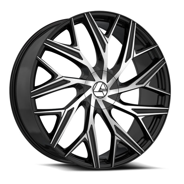 Azara AZA-527 22x8.5 5x112/5x114.3 ET 38 (Gloss Black & Machined) - AZA-52722853638BM