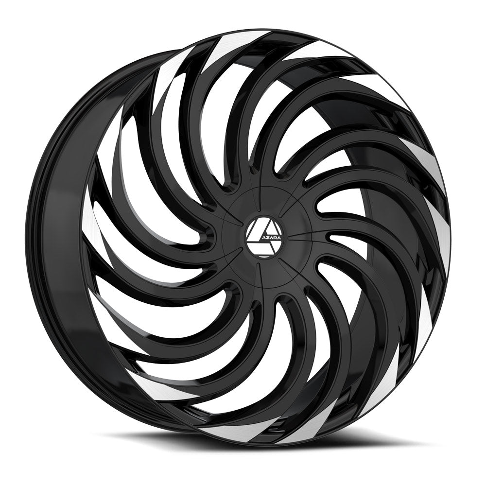 Azara AZA-534 28x9.5 6x135/6x139.7 ET 22 (Gloss Black & Machined) - AZA-53428955722BM
