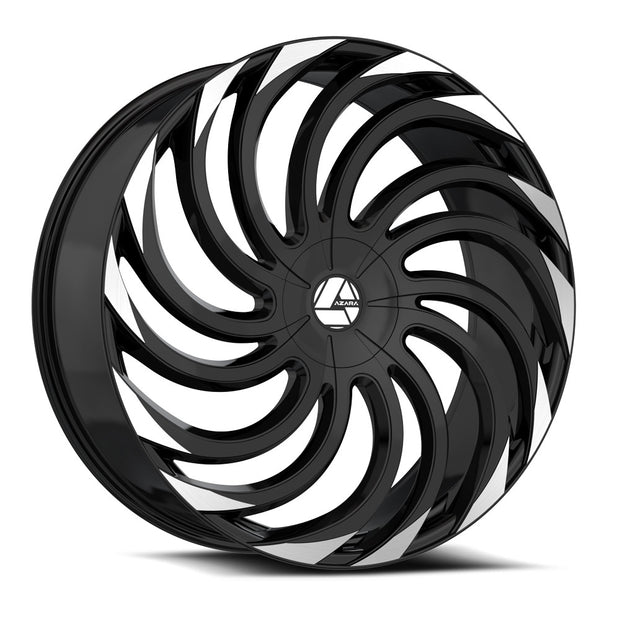 Azara AZA-534 28x9.5 6x135/6x139.7 ET 22 (Gloss Black & Machined) - AZA-53428955722BM