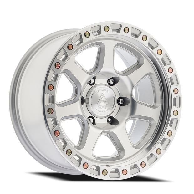 ARENA 18x9 THROTTLE 6x139.7  0 5.03 106.1 GLOSS SILVER MACHINED  - A123189084P00019