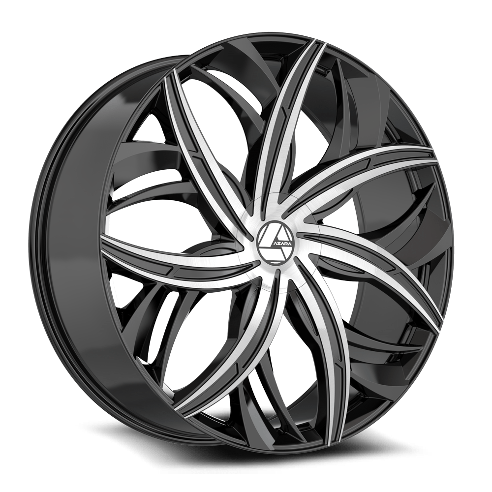 Azara AZA-541 18x8 5x112/5x114.3 ET 35 (Gloss Black & Machined) - AZA-5411883635BM