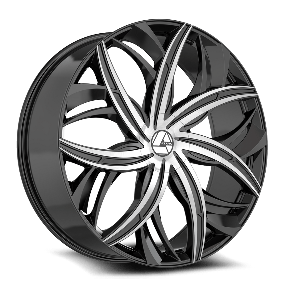 Azara AZA-541 18x8 5x112/5x114.3 ET 35 (Gloss Black & Machined) - AZA-5411883635BM