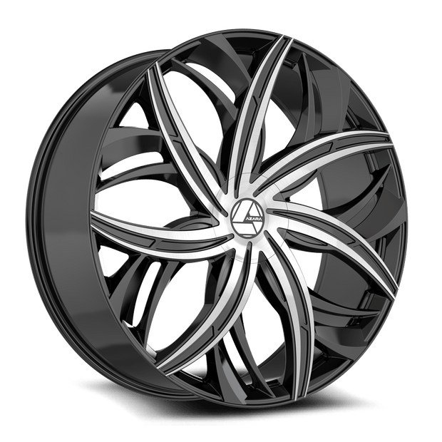 Azara AZA-541 20x8.5 5x108/5x114.3 ET 35 (Gloss Black & Machined) - AZA-54120853235BM
