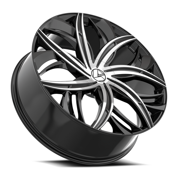 Azara AZA-541 20x8.5 5x114.3/5x120 ET 35 (Gloss Black & Machined) - AZA-54120853835BM
