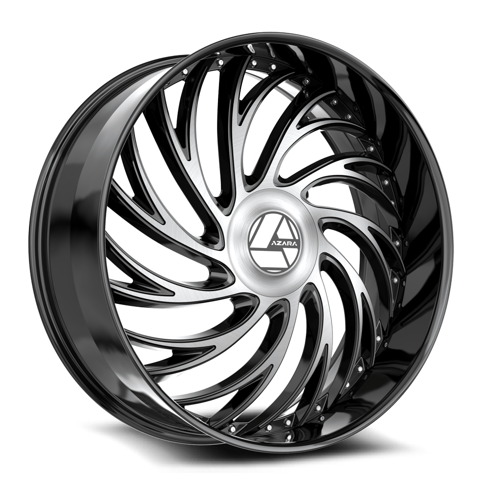 Azara AZX-101 28x9.5 6x135/6x139.7 ET 22 (Gloss Black & Machined) - AZX-10128955722BM