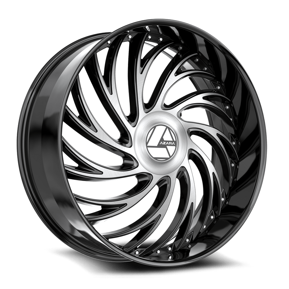Azara AZX-101 28x9.5 6x135/6x139.7 ET 22 (Gloss Black & Machined) - AZX-10128955722BM