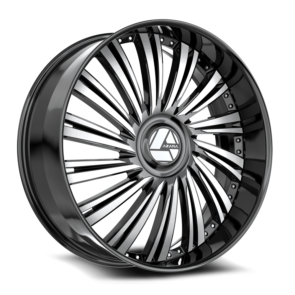 Azara AZX-102 28x9.5 6x135/6x139.7 ET 22 (Gloss Black & Machined) - AZX-10228955722BM