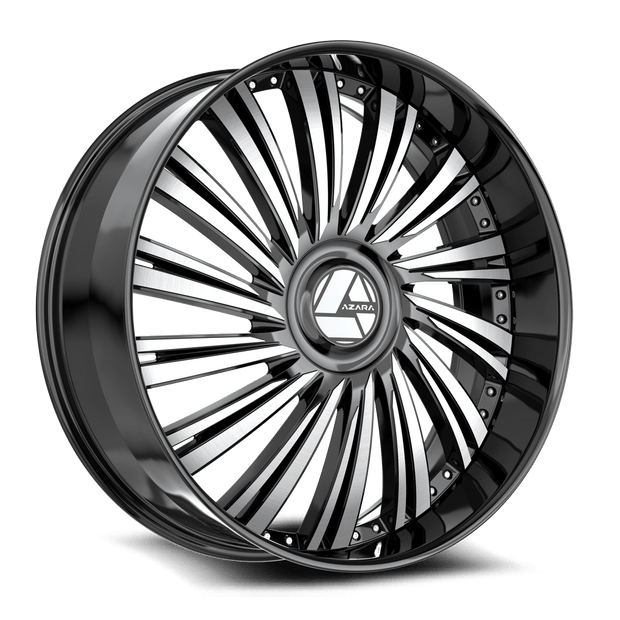 Azara AZX-102 30x9.5 6x135/6x139.7 ET 22 (Gloss Black & Machined) - AZX-10230955722BM