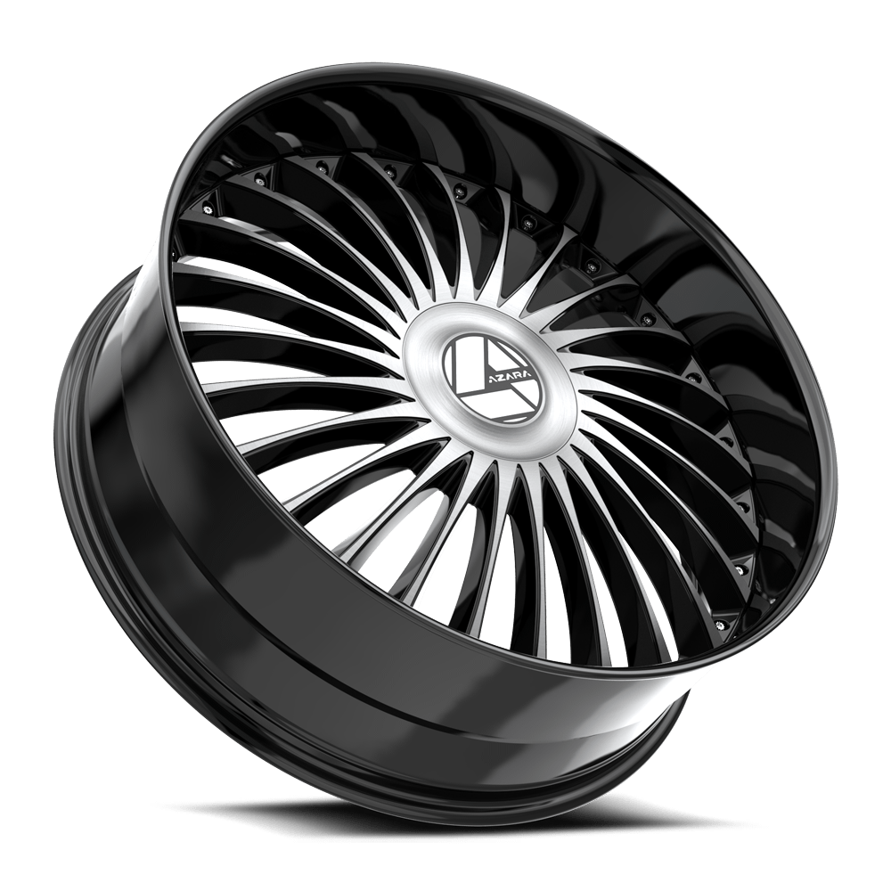 Azara AZX-103 26x9.5 6x135/6*139.7 ET 22 (Gloss Black & Machined) - AZX-10326955722BM