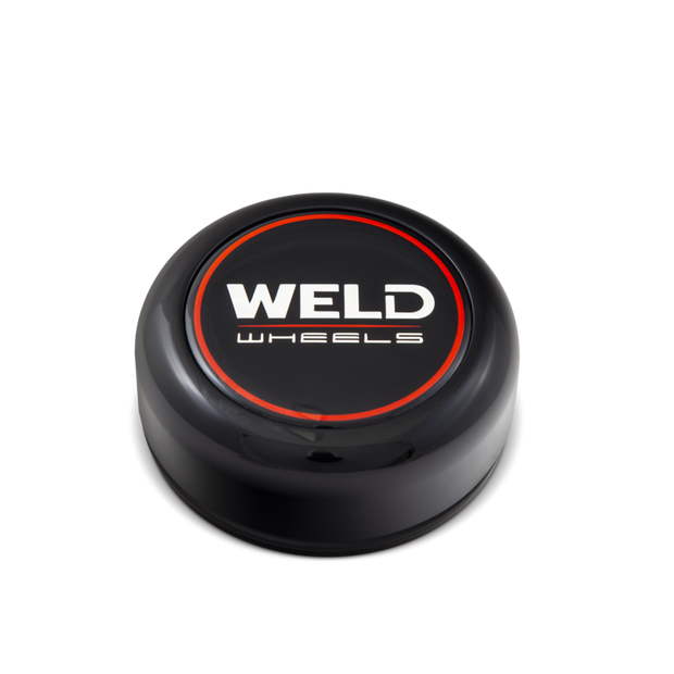 Weld 3.0" Alum O-Ring Cap 0.86" tall Gloss Black/Gloss Black Lens/CHR Logo - 10S1013GBGBC
