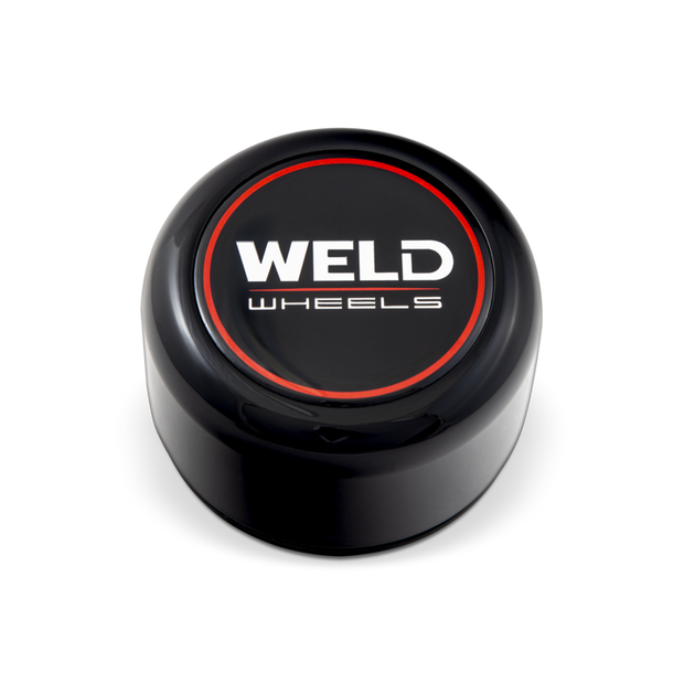Weld 3.3" Alum O-Ring Cap 1.63" tall Gloss Black/Gloss Black Lens/CHR Logo - 10S1015GBGBC