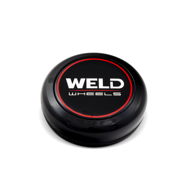 Weld 3.0" Alum O-Ring Cap 0.47" tall Gloss Black/Gloss Black Lens/CHR Logo - 10S1026GBGBC
