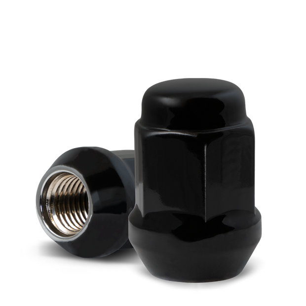 1/2" Closed End Bulge Acorn (18 Point) 6 Lug 1.38" Black 19 Lugs, 4 Locks, 1 Key - 8440K6-B