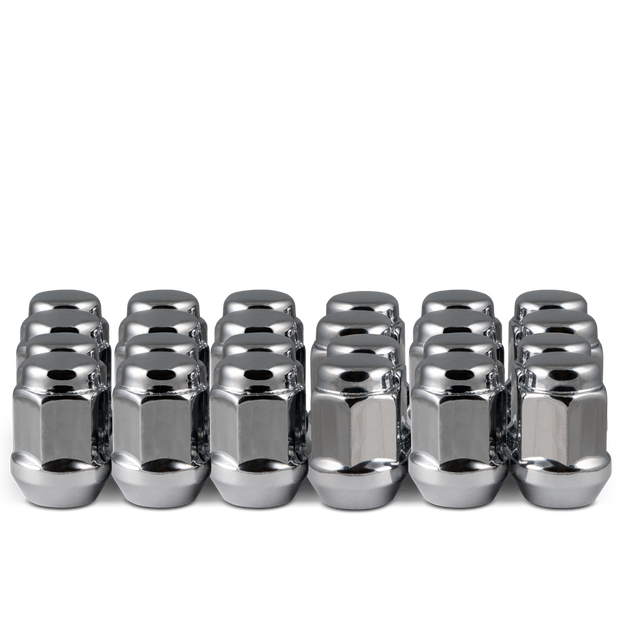 1/2" Closed End Bulge Acorn (18 Point) 6 Lug 1.38" Chrome 19 Lugs, 4 Locks, 1 Key - 8440K6-C