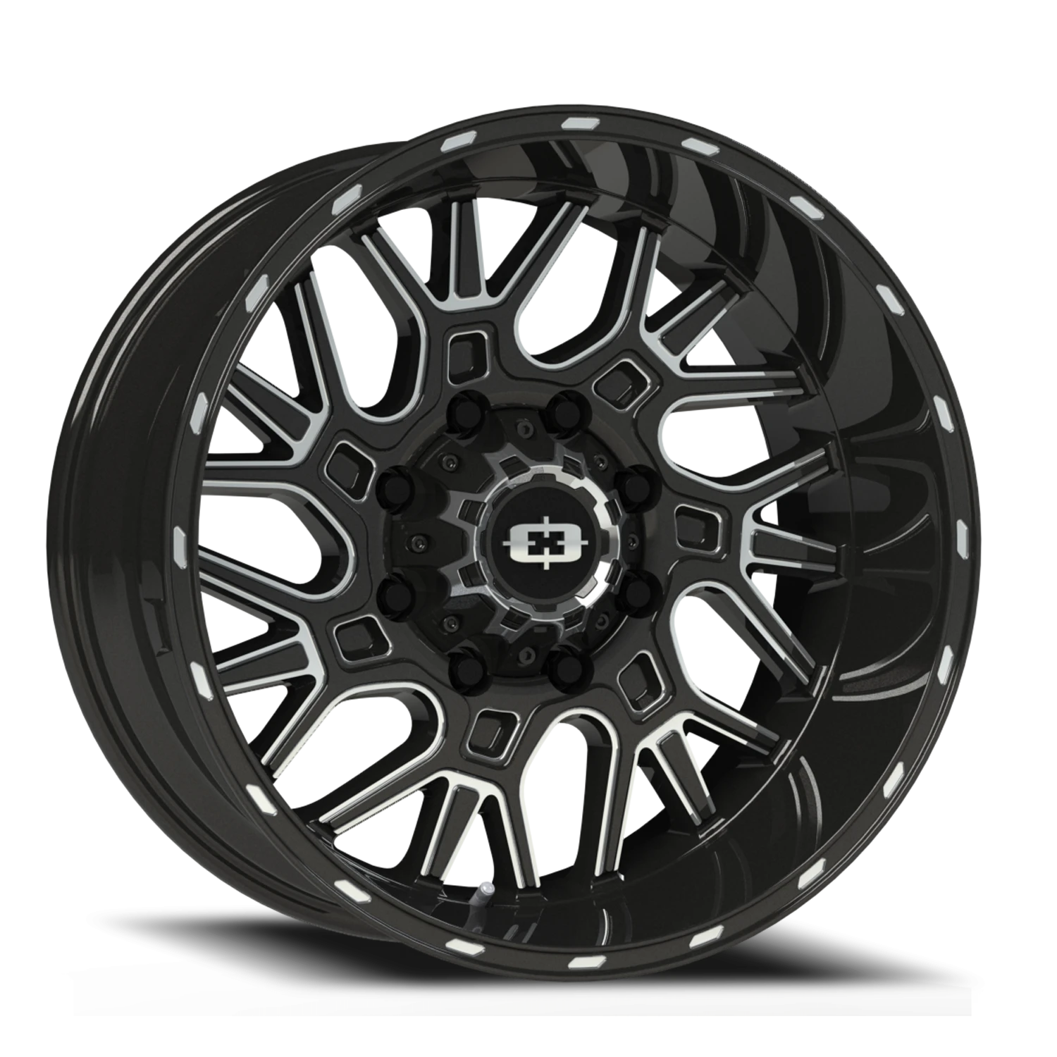 Vision Brawl 20x9 8x180 12mm Gloss Black Milled Spoke : 404-2987GBMS12