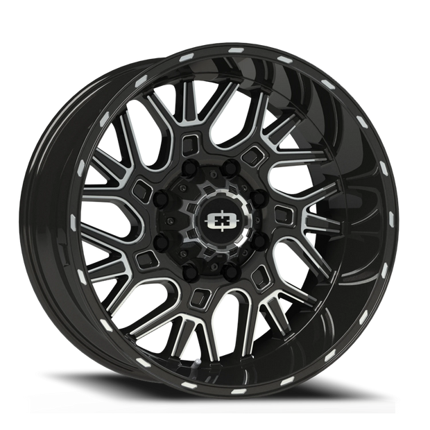 Vision Brawl 20x10 8x180 -25mm Gloss Black Milled Spoke : 404-20087GBMS-25