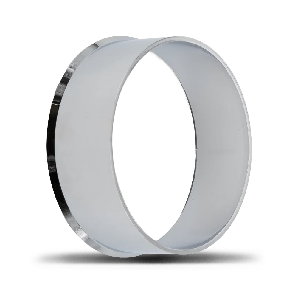 PLASTIC OPEN-END CAP  FOR CB130.18mm  FRONT CHROME/POLISH