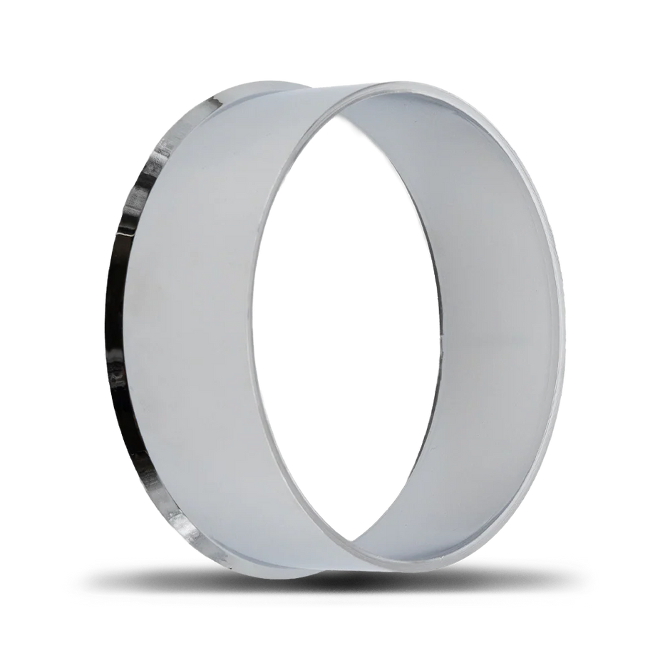 PLASTIC OPEN-END CAP  FOR CB130.18mm  FRONT CHROME/POLISH