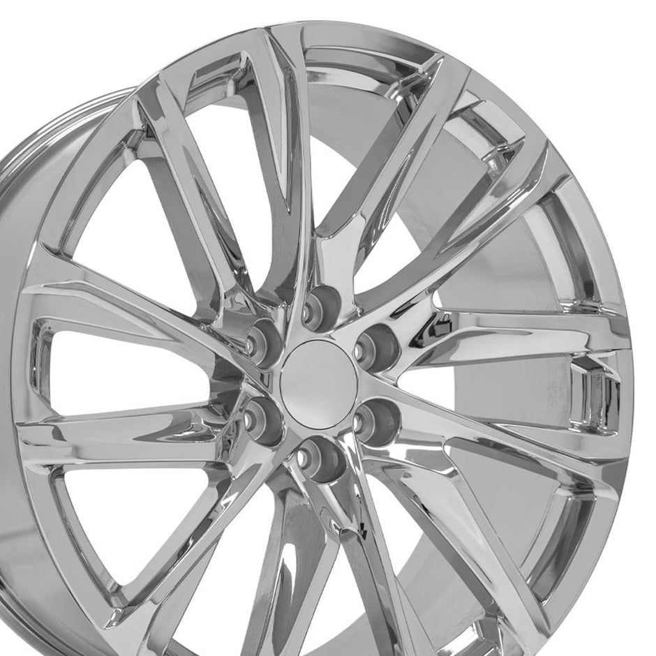 OE Wheels 24" Replica CA90 fits Cadillac Escalade 24x10 Chrome - CA90-24100-6550-28C