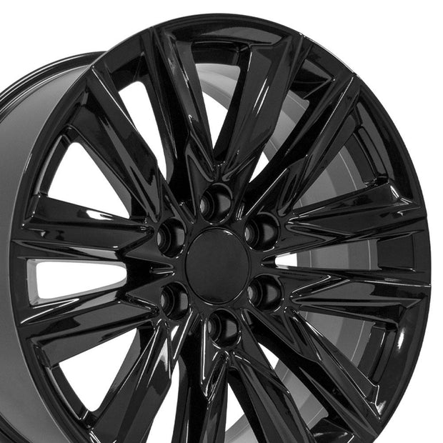OE Wheels 20" Replica CA91 fits Cadillac Escalade 20x9 Gloss Black - CA91-20090-6550-28B