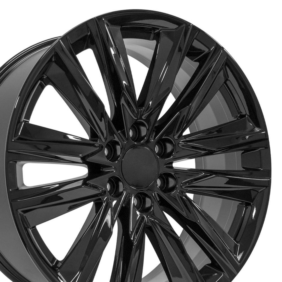 OE Wheels 22" Replica CA91 fits Cadillac Escalade 22x9 Gloss Black - CA91-22090-6550-28B