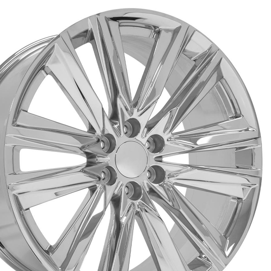 OE Wheels 24" Replica CA91 fits Cadillac Escalade 24x10 Chrome - CA91-24100-6550-28C
