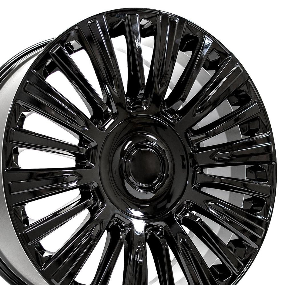 OE Wheels 22" Replica CA92 fits Cadillac Escalade 22x9 Gloss Black - CA92-22090-6550-28B