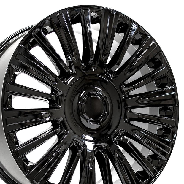 OE Wheels 22" Replica CA92 fits Cadillac Escalade 22x9 Gloss Black - CA92-22090-6550-28B