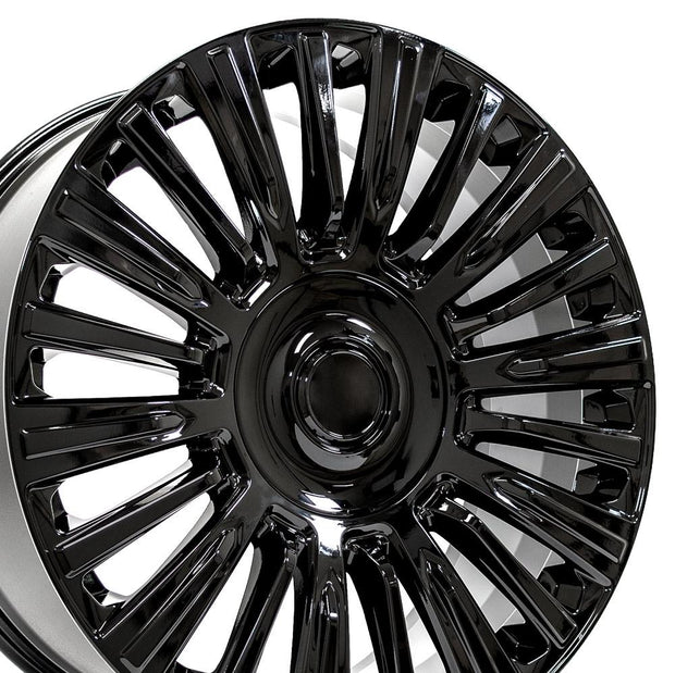 OE Wheels 22" Replica CA92 fits Cadillac Escalade 22x9 Gloss Black - CA92-22090-6550-28B