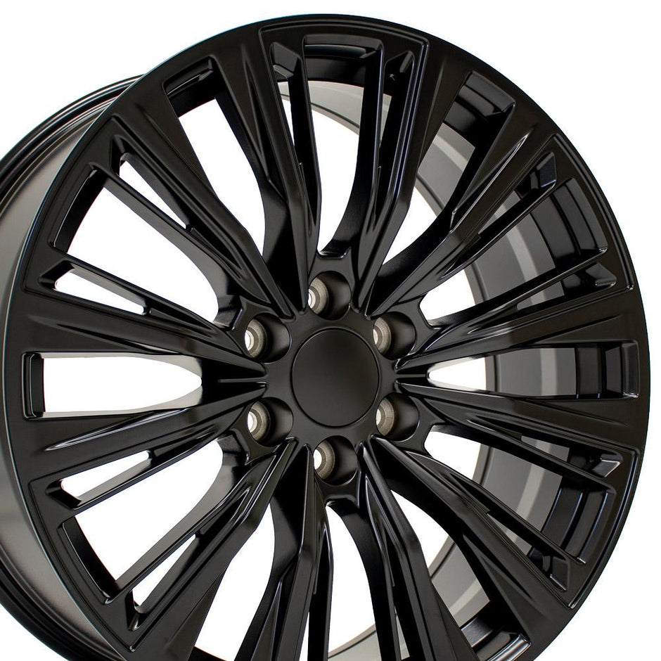OE Wheels 22" Replica CA93 fits Cadillac Escalade 22x9 Satin Black - CA93-22090-6550-28B1