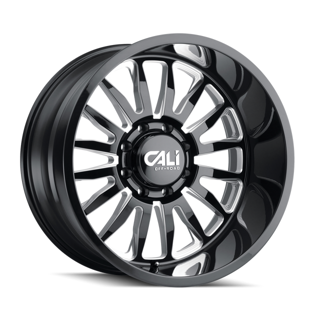 CALI OFF-ROAD SUMMIT 9110 GLOSS BLACK/MILLED SPOKES 20X9 8-165.1 0MM 125.2MM