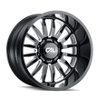 CALI SUMMIT 9110 GLOSS BLACK/MILLED SPOKES 20X12 8-180 -51MM 124.1MM