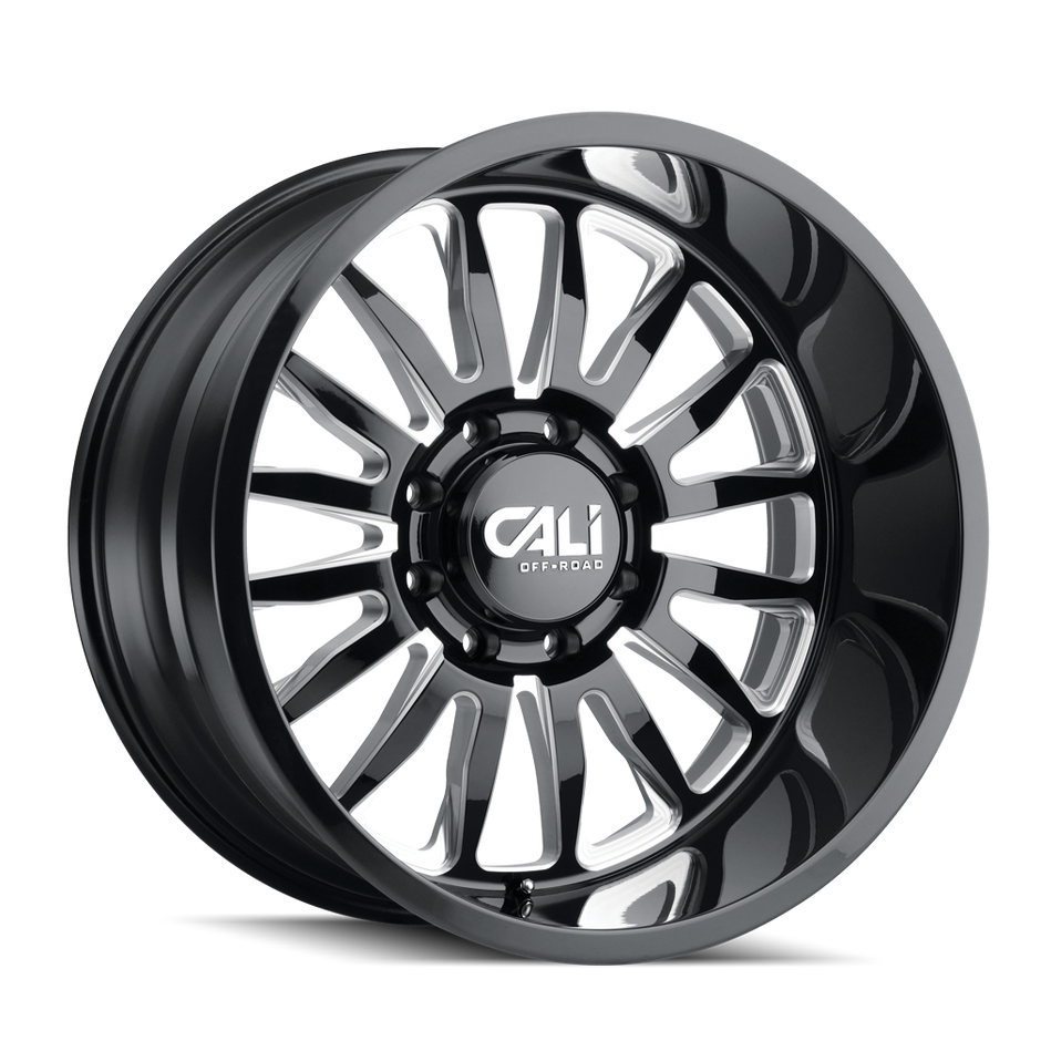 CALI OFF-ROAD SUMMIT 9110 GLOSS BLACK/MILLED SPOKES 24X14 8-180 -76MM 124.1MM