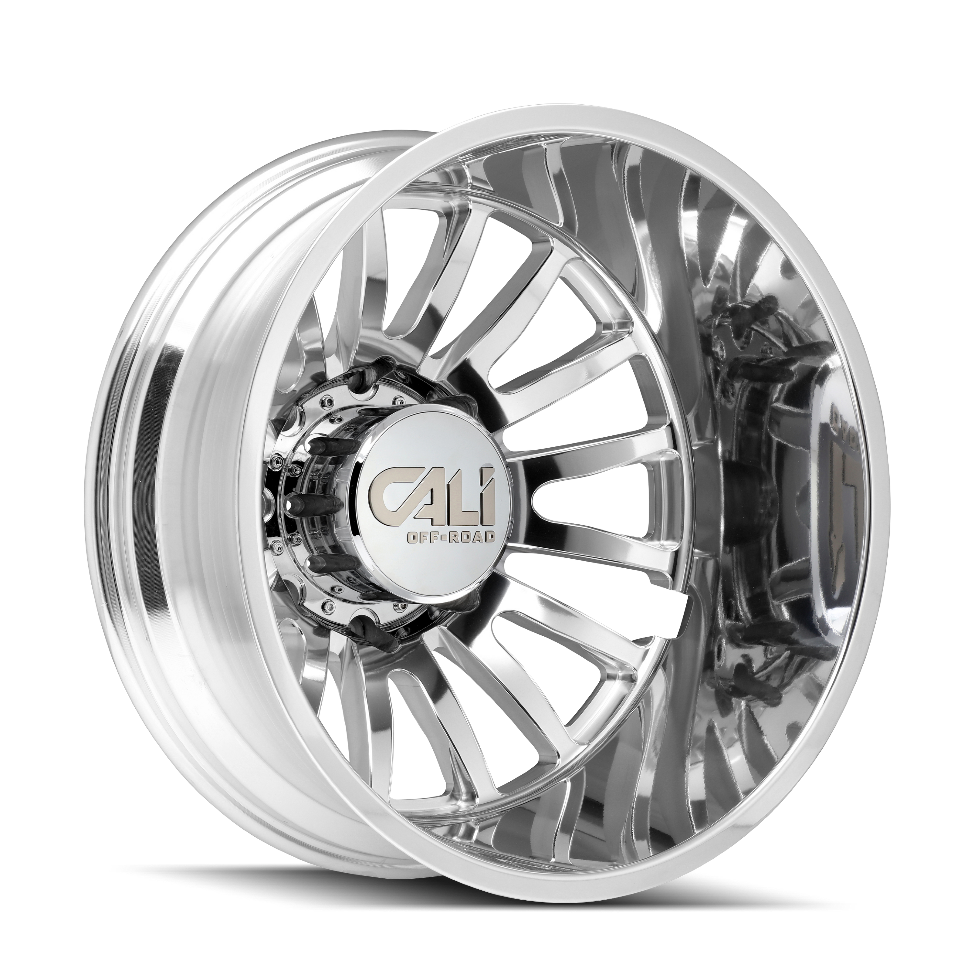 CALI OFF-ROAD SUMMIT DUALLY REAR LIFTED 9110 POLISHED/MILLED SPOKES 22X8.25 8-165.1 -232MM 121.3MM