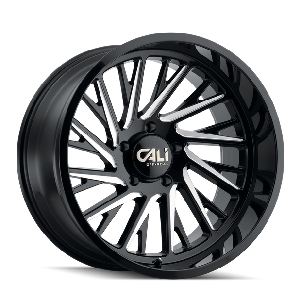 CALI PURGE 9114 GLOSS BLACK/MILLED 20X10 8-165.1 -25MM 125.2MM
