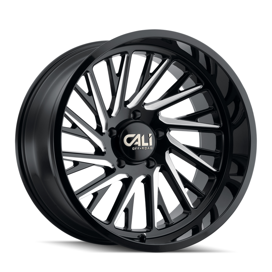CALI PURGE 9114 GLOSS BLACK/MILLED 22X12 6-139.7 -51MM 106MM