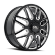 CALI INVADER DUALLY 9115D GLOSS BLACK/MILLED SPOKES 24X8.25 8-210 115MM 154.2MM