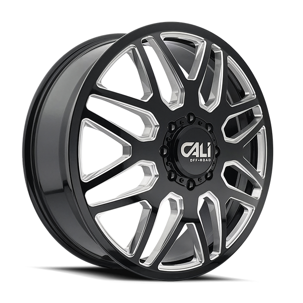 CALI INVADER DUALLY 9115D GLOSS BLACK/MILLED SPOKES 24X8.25 8-210 115MM 154.2MM