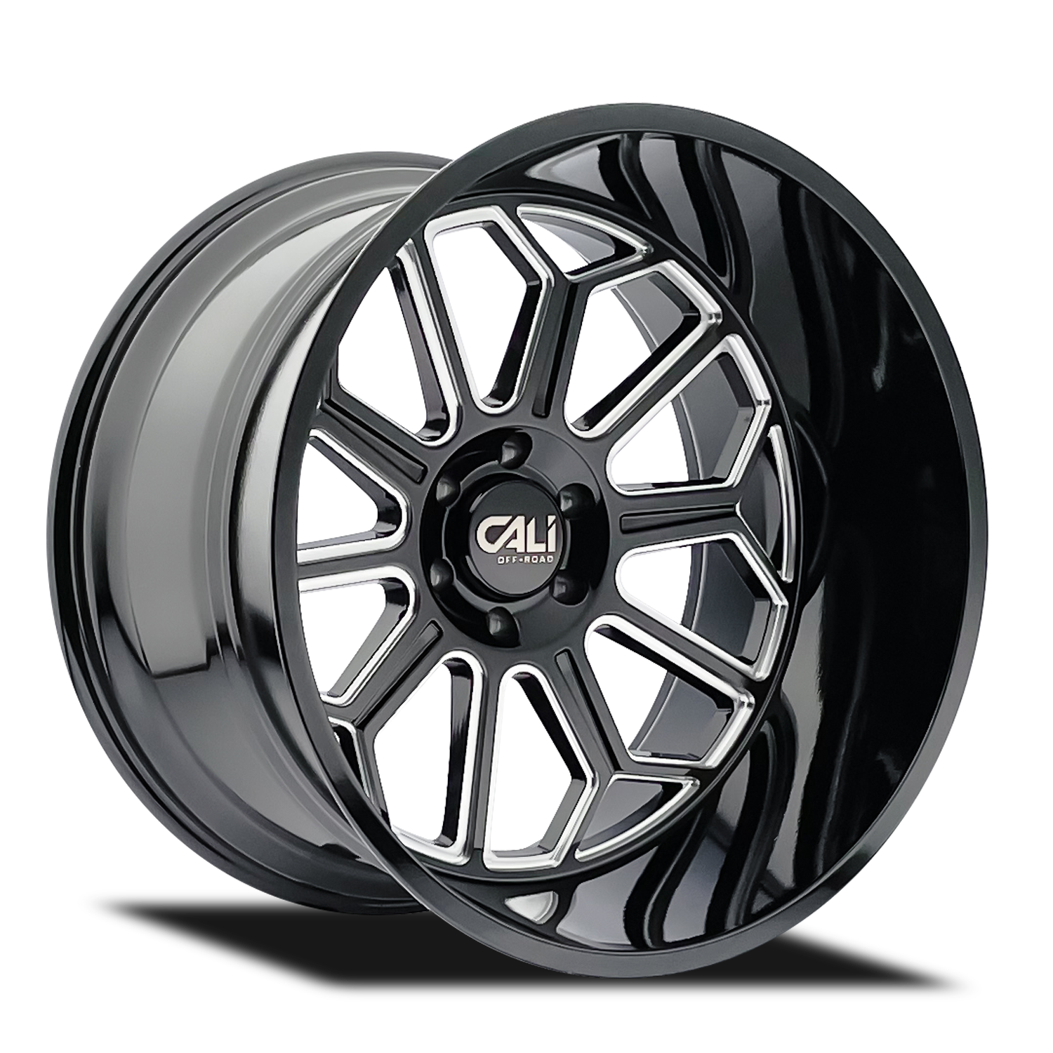 CALI AUBURN 9117 BLACK / MILLED 22X12 8x165.1 -51MM 125.2MM