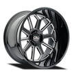CALI AUBURN 9117 BLACK / MILLED 24X14 8-165.1 -76MM 125.2MM